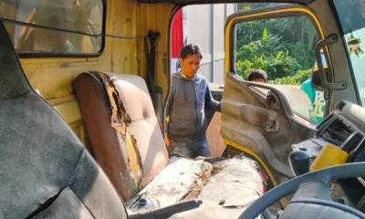 Sorang suami tega membakar istrinya sendiri di dalam kabin truk