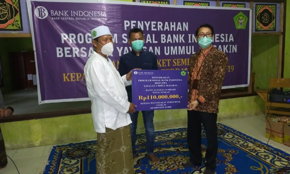 Gandeng Komisi XI, BI Kucurkan Dana Rp110 Juta Peduli COVID-19 di Batanghari
