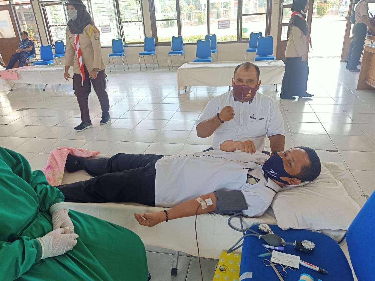 HUT Pramuka ke-59, Kwarcab Batanghari Gelar Donor Darah