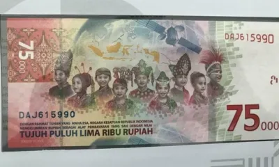 HUT RI ke-75, BI Cetak Uang Rupiah Khusus Rp75.000