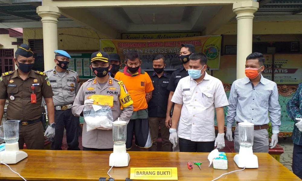 Polres Sarolangun Musnahkan Sabu Senilai Rp1 Miliar 