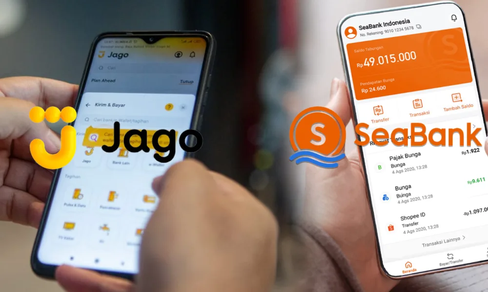 Bank Digital : SeaBank dan Bank Jago.