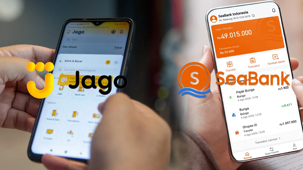 Bank Digital : SeaBank dan Bank Jago.