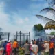 Sebanyak 5 rumah berbahan kayu di Kabupaten Tanjung Jabung Barat, Jambi, kebakaran. (ist)