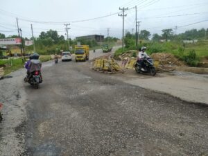 Potret Pembangunan Box Culvert di Depan UIN STS Jambi.