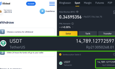 Tangkapan Layar dari Pengguna UsCloudMiner. ist