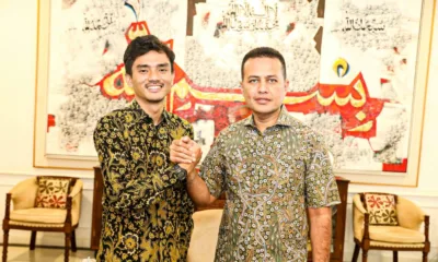 Teks Foto: Founder start up Semut Sumut, Yogi Adjie (kiri) saat bertemu Wagub Sumut Musa "Ijeck" Rajeckshah