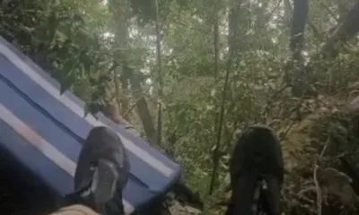 Tangkapan layar video kecelakaan Helikopter Kapolda Jambi