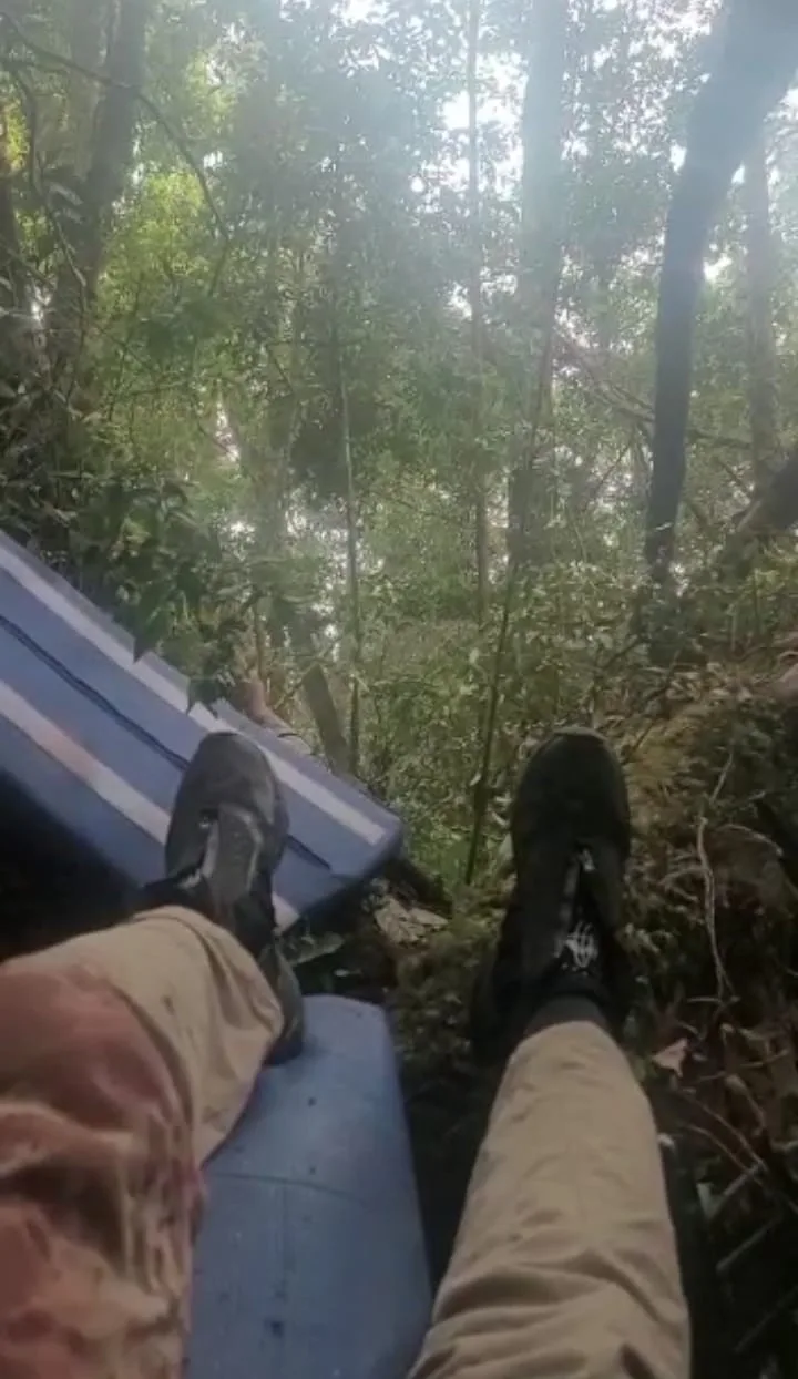 Tangkapan layar video kecelakaan Helikopter Kapolda Jambi