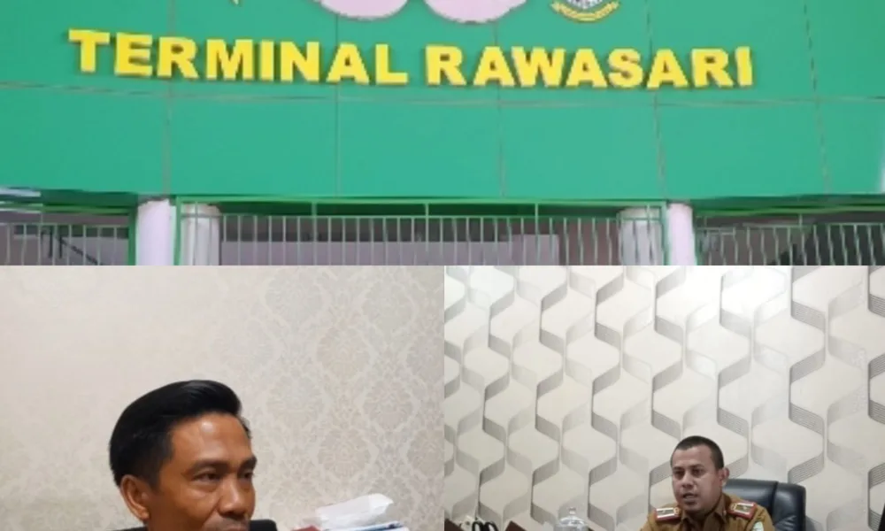 Terminal Rawa Sari. Zamzami (Kiri), Momon (Kanan). (Ist)