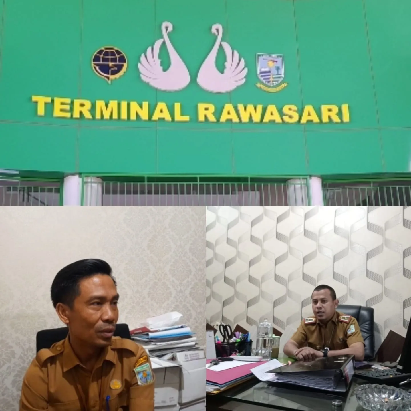 Terminal Rawa Sari. Zamzami (Kiri), Momon (Kanan). (Ist)