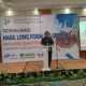 Kepala BPS Sumut Nurul Hasanuddin saat menyampaikan kata sambutan di acara sosialisasi Long Form Sensus Penduduk 2020 di Cambridge Hotel Medan, Senin (20/3/2023). (Foto: heno)