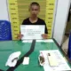 Pelaku usai di amankan unit satnarkoba polres Merangin. (DETAIL/Ist)