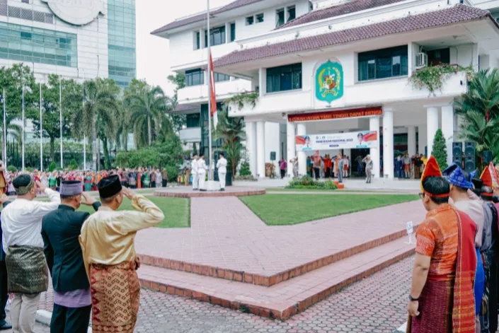 Upacara Hardiknas 2023 di Kota Medan. (Ist)