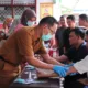 Warga binaan lapas kelas IIB Bangko, saat mengikuti screening TB dan HIV. (Ist)