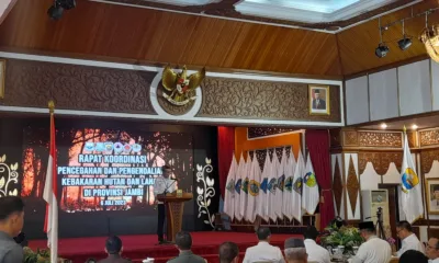 Laporan panitia kegiatan Rakor Karhutla di Provinsi Jambi. (DETAIL/Juan)