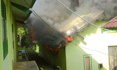 Studio musik milik SMAN 12 Merangin terbakar. (DETAIL/ist)