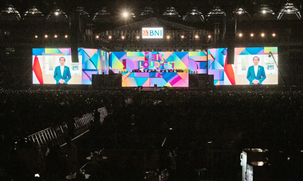 Dalam acara BNI Loud Fest Vol 2, BNI dapat pujian tulus dari Presiden Jokowi dan Menteri BUMN Erick Thohir. (DETAIL/ist)