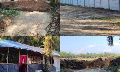 Gereja Pentakosta Sungai Bahar (Kiri bawah) ditengah pemblokiran akses jalan oleh perusahaan dan perorangan. (DETAIL/Ist)