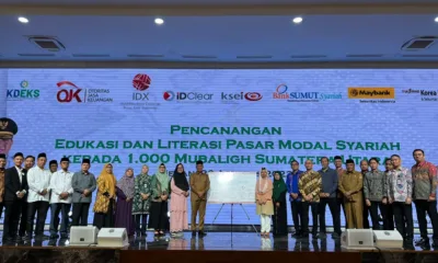 Penandatangan pencanangan edukasi dan literasi pasar modal kepada 1.000 mubaligh di Sumut, Selasa 22 Agustus 2023.