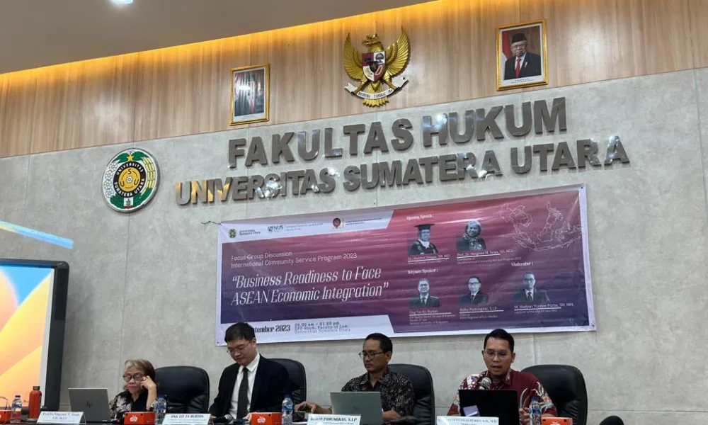 Diskusi soal UMKM di Fakultas Hukum Universitas Sumatera Utara (FH USU), kemarin.