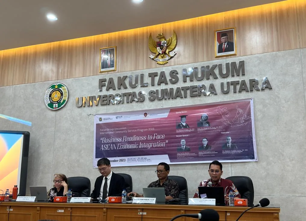 Diskusi soal UMKM di Fakultas Hukum Universitas Sumatera Utara (FH USU), kemarin.