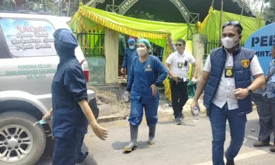 Tim Forensik Polda Jambi usai melakukan Ekshumasi pada jasad korban. (DETAIL/ist)