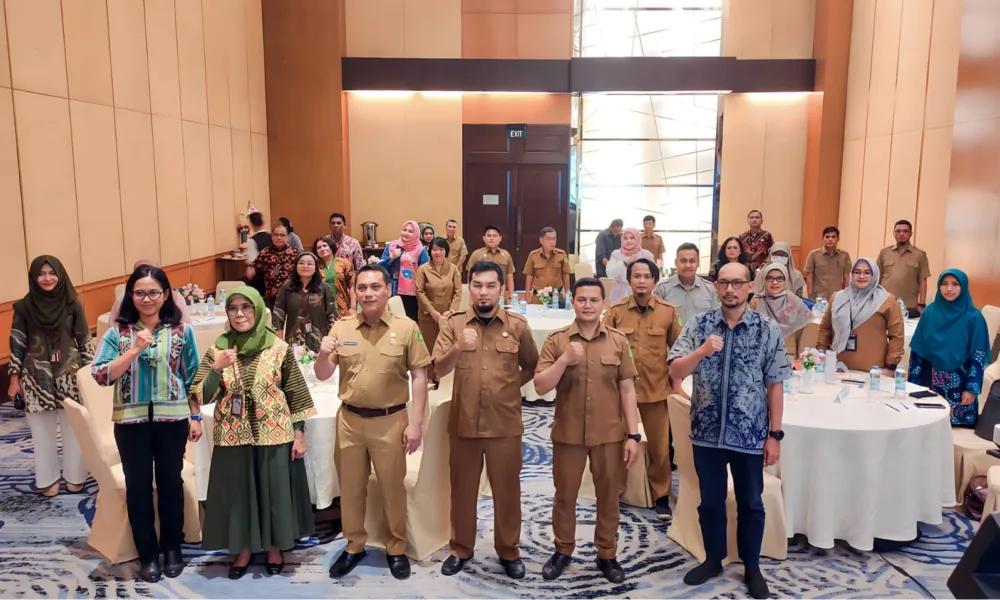 Proses kegiatan sosialisasi soal data antara Pemko dan BPS Kota Medan.