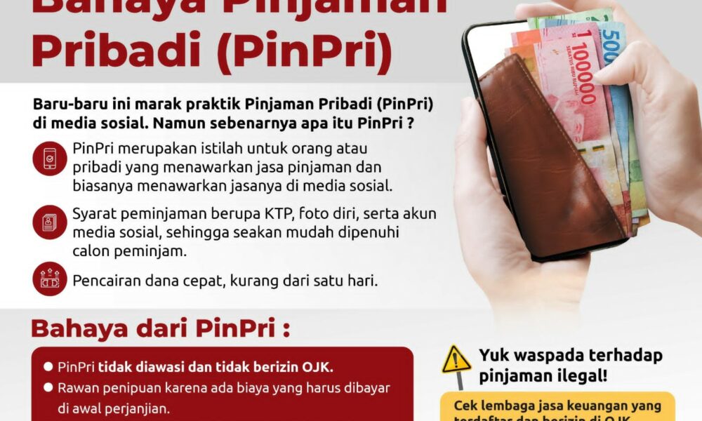 Edukasi dari Satgas PASTI OJK terhadap bahaya pinjol dan pinpri ilegal.