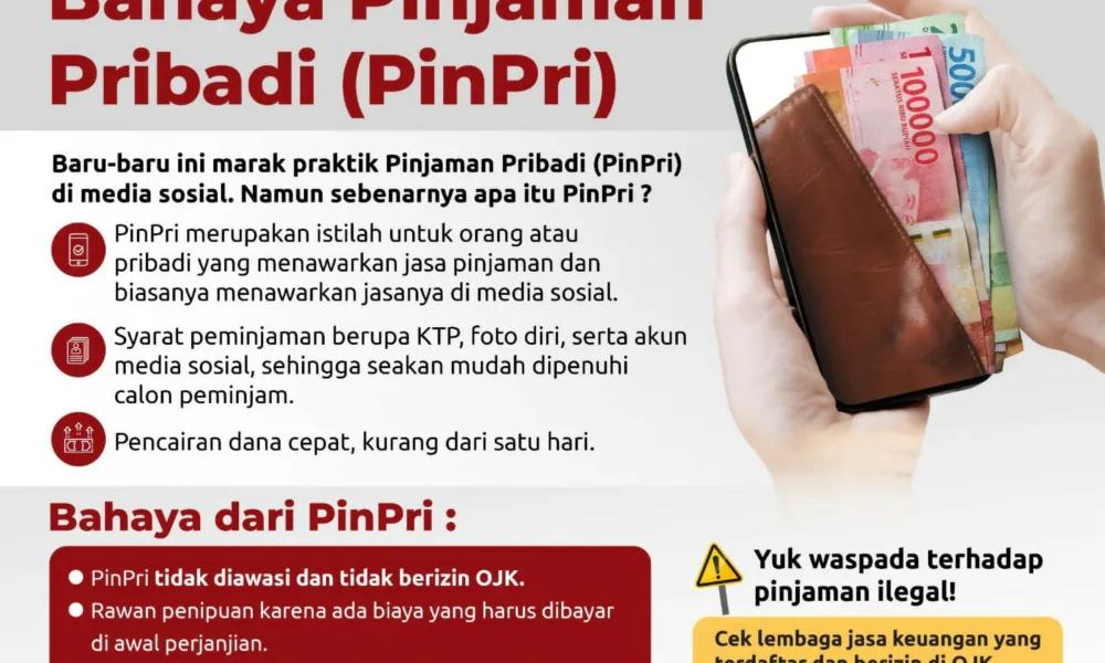Edukasi dari Satgas PASTI OJK terhadap bahaya pinjol dan pinpri ilegal.