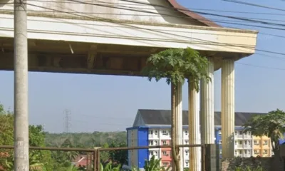 Gapura depan Rusunawa PUPR. (DETAIL/ist)