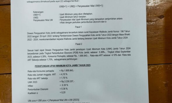 Undangan rapat kembali setelah sebelumnya sudah disepakati kenaikan UMK. (DETAIL/ist)