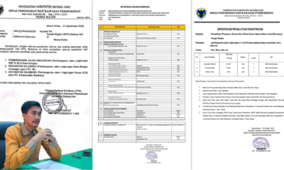 Soal Sepele, Bikin Dinas Perkim Batanghari Tenderkan Puluhan Proyek