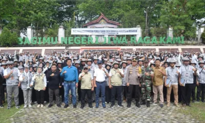 Bawaslu Kabupaten Merangin usai apel bersama. (DETAIL/ist)