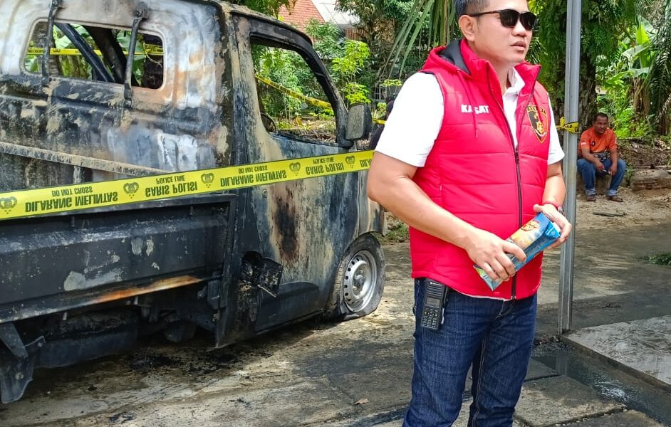Kasatreskrim Polres Merangin, Iptu Mulyono usai olah TKP. (DETAIL/ist)