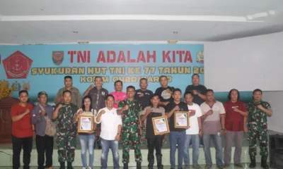 Dandim Sarko usai coffee morning bareng sejumlah awak media di Kabupaten Merangin. (DETAIL/ist)