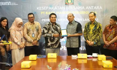 Pemkab Langkat dan PT Bank Mandiri Balai Kota Medan saling menjalin MoU, kemarin.