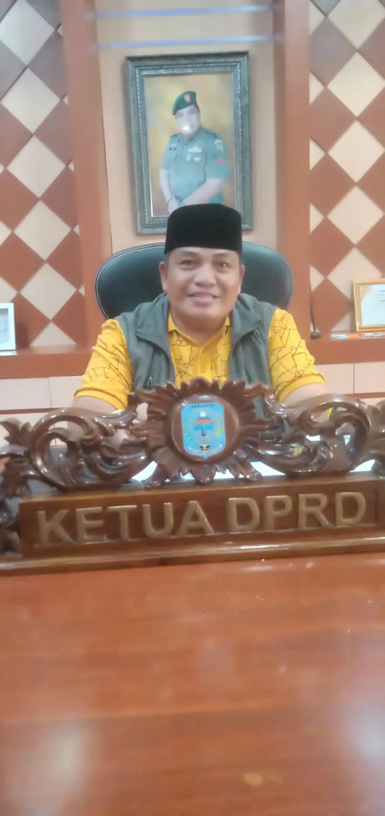 Ketua TKD Prabowo -Gibran Merangin, Herman Efendi menargetkan unggul di Merangin. (DETAIL/Daryanto)