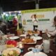 Ketua PWI Sumut, H. Farianda Sinik saat memberikan kata sambutan dalam acara buka puasa bersama yang digelar oleh Fiesta Bintang Lima di Resto Lembur Kuring, Jalan Amir Hamzah, Medan pada Senin malam, 25 Maret 2024.