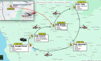 Skema kunjungan Presiden Jokowi di Provinsi Jambi. (DETAIL/ist)