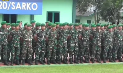 Amankan Kunker Presiden Jokowi di Merangin, Kodim Sarko mengerahkan ratusan personel. (DETAIL/ist)