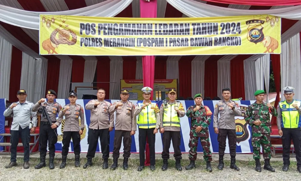 Polres Merangin mendirikan lima Pospam untuk mengamankan jalur mudik dan arus balik. (DETAIL/Daryanto)