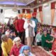 Pj Gubsu Hasanudin saat menghadiri perayaan Hari Raya Vaisakhi yang dirayakan oleh umat Sikh di Kota Medan, kemarin.