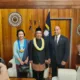 Dubes RI, Dupito D Simamora menyerahkan surat-surat kepercayaan kepada Yang Mulia Presiden Republik Nauru, David Ranibok Waiau Adeang.