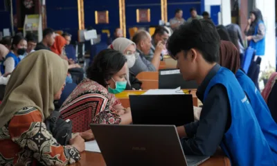 Proses pelaporan pajak di Kanwil DJP Sumut I beberapa waktu yang lalu. (Dok. DJP Sumut I)