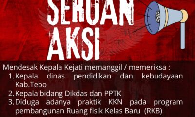 Pamflet aksi yang akan digelar di depan Kejati pada pekan depan. (ist)