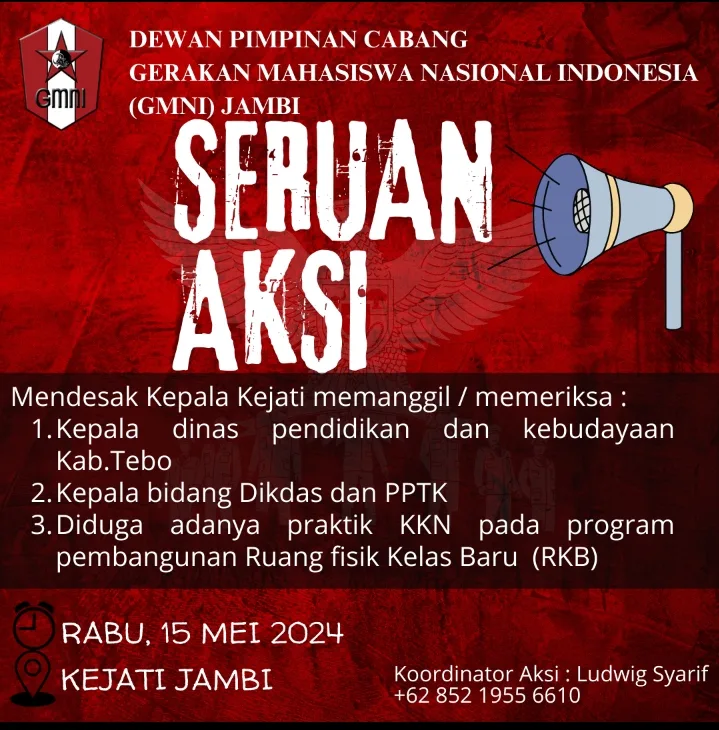 Pamflet aksi yang akan digelar di depan Kejati pada pekan depan. (ist)