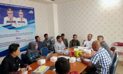 Perwakilan SPI saat beraudensi dengan pihak Disnakertrans Provinsi Jambi membahas lahan transmigrasi yang dicaplok PT Kaswari Unggul. (ist)