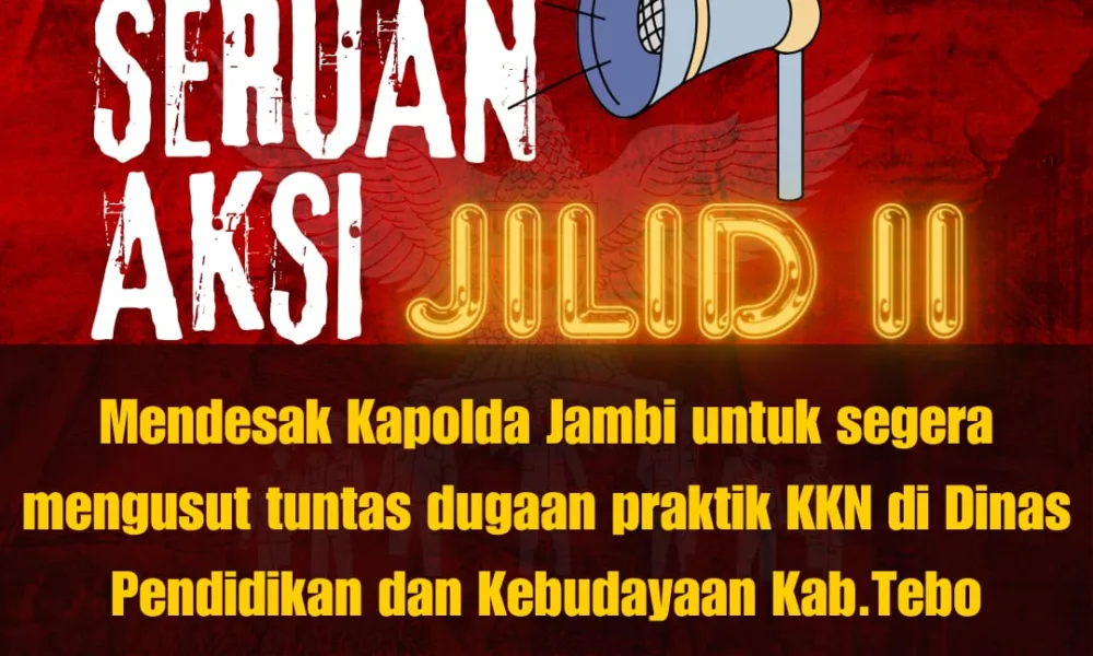 Selebaran untuk aksi di Mapolda Jambi. (ist)