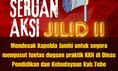 Selebaran untuk aksi di Mapolda Jambi. (ist)